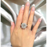 GIA Certified 5.09 Carat D Color VVS2 Clarity Emerald Cut Diamond 18K Ring