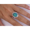 GIA Certified 5.38 Carat Black Opal and Diamond Ballerina Vintage Platinum Ring