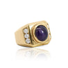 GIA Certified 7.6 Carat Color Change Star Sapphire & Diamond 14K Gold Men's Ring