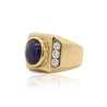 GIA Certified 7.6 Carat Color Change Star Sapphire & Diamond 14K Gold Men's Ring