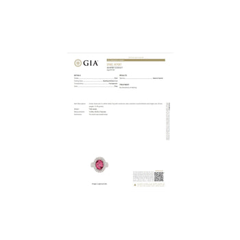 Bague en platine certifiée GIA, spinelle rose 7,60 carats sans chauffage et diamants – Assay Jewelers