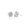 GIA Certified 8.02 Carat TW Natural Round Cut Diamond Stud Earrings