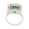 GIA Certified 8.17 Carat Tourmaline and Diamond Halo Square Shape Platinum Ring