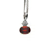 GIA Certified 8.53 Carat Spessartine Garnet & Triangle Diamond Pendant Necklace