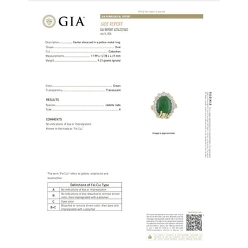 GIA Certified 9 Carat Jadeite Jade Type A and Diamond Halo Ring – Assay Jewelers