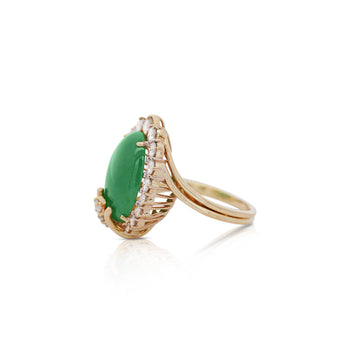 GIA Certified 9 Carat Jadeite Jade Type A and Diamond Halo Ring – Assay Jewelers