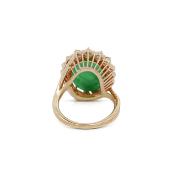 GIA Certified 9 Carat Jadeite Jade Type A and Diamond Halo Ring – Assay Jewelers