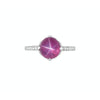 GIA Zertifiziert Kein Hitze Sternrubin in Vintage Platin und Diamant Ring Signiert Dreicer & Co.