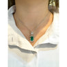 GIA & GRS Certified Natural Muzo Vivid Green Colombian Emerald Pendant Necklace with Diamonds in 18K Gold