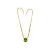 GRS Certified 51 carat Green Oval Cut Peridot with Diamond Halo in 18K Gold Cuban Chain Setting Pendant Necklace