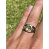 GRS Certified Chrysoberyl Cats Eye Mens Ring 14k White Gold Setting