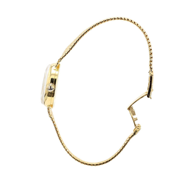 Gübelin 18K Gold Champagne Dial Mesh Bracelet Ladies Watch
