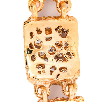 Heavy Vintage Diamond 5-Link 14K Gold Nugget Bracelet – Assay Jewelers