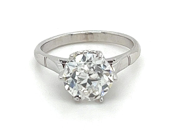IGI Certified 2.08 Carat Old European Cut Lab Diamond Engagement Ring