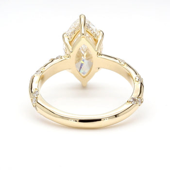 IGI Cert. 3 Carat Marquise Lab Diamond Pave Twist Shank Engagement Ring – Assay Jewelers