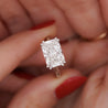 IGI Cert. 4.25 Carat Radiant Cut Lab Grown Diamond East West Engagement Ring