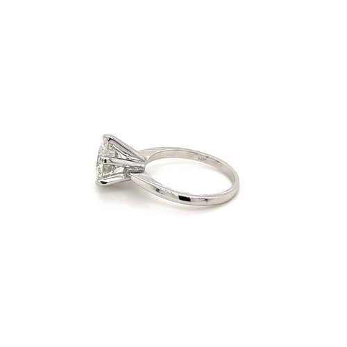 VS2 Round Cut Lab Diamond 6-Prong Ring