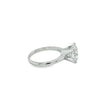 IGI Certified 3.48 Carat Round Cut Lab Grown Diamond CVD Engagement Ring in 18K White Gold Solitaire