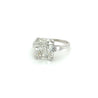 IGI Certified 5 Carat Lab Grown CVD Diamond Art Deco Engagement Ring in Platinum with 2 Bullet Cut Side Stones