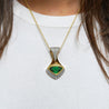 Important 11 Carat Vivid Green Tsavorite 18K Gold Pendant Necklace