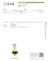 Important 11 Carat Vivid Green Tsavorite 18K Gold Pendant Necklace