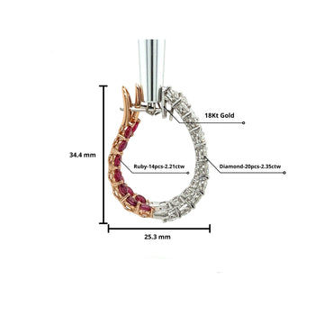 Inside Out Ruby and Diamond Hoop Earrings – Assay Jewelers
