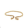 Interlocking Rope Chain Bangle Bracelet in 14k Yellow Gold