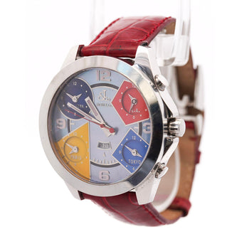 Jacob & Co. Five Time Zone Mother of Pearl 47mm Alligator Leather Watch – Assay Jewelers