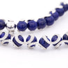 Lapis Lazuli Ball and Diamond 18K White Gold Choker Necklace Signed BIBIGI