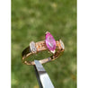 Marquise Cut Pink Sapphire in 14k Rose Gold Retro Style Ring