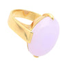 Mid-20th Century "Gumps" Signed 23.94 Carat Lavender Jade and Yellow Gold Ring