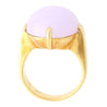 Mid-20th Century "Gumps" Signed 23.94 Carat Lavender Jade and Yellow Gold Ring