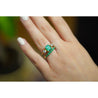 Natural 1/2 Carat Emerald Wedding Band Ring in 14K Gold