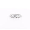 Natural 1.30 Carat Round-Brilliant Diamond Three Stone Ring in 14K White Gold