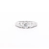 Natural 1.30 Carat Round-Brilliant Diamond Three Stone Ring in 14K White Gold