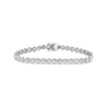 Natural 5 Carat Diamond Bezel Tennis Bracelet in 14K White Gold