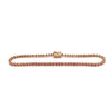 Natural Round Cut Pink Sapphire Tennis Bracelet in 14K Rose Gold