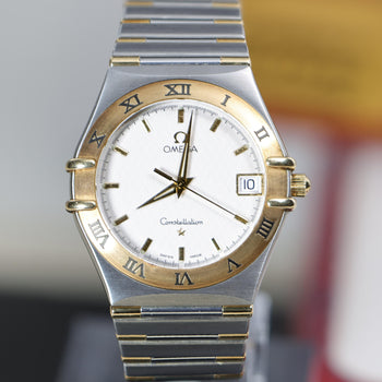 Omega Constellation 1312.30 Two Tone 33mm Roman Bezel White Dial Full Set Watch – Assay Jewelers