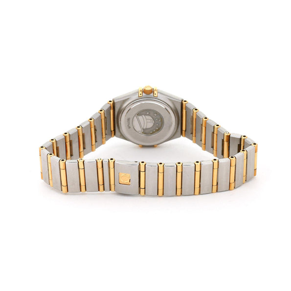 Omega Constellation Diamond Bezel MOP Dial 18K Two Tone Gold Ladies Quartz Watch
