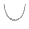 Platinum 3 Carat Diamond Graduated Tennis Choker Necklace