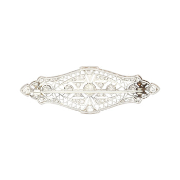 Platinum And 14K Gold 2.75 Carat Old European Cut Edwardian Brooch – Assay Jewelers