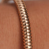 Roberto Coin in 18K Rose Gold Woven Cylinder Flexible Bangle Bracelet