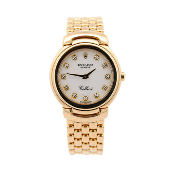 Rolex Cellini 18K Gold 26mm Quartz With Diamond Hour Marker Watch – Assay Jewelers