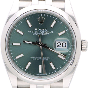 Rolex Datejust 36mm 126200 Mint Green Dial Steel 2023 Jubilee Watch – Assay Jewelers