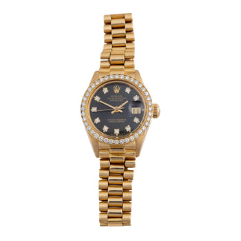 Rolex Lady Datejust 6917 Diamond Dial 18K Gold President Circa 1977 Watch – Assay Jewelers