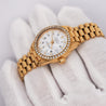 Rolex OP DateJust Presidential White Face 26mm Diamond Bezel 18K Gold Watch