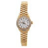 Rolex OP DateJust Presidential White Face 26mm Diamond Bezel 18K Gold Watch