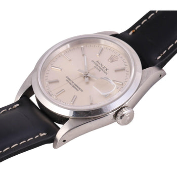 Rolex Oyster Date 15200 Automatic Watch Stainless Steel Silver Dial Strap – Assay Jewelers