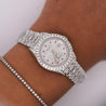Rolex Platinum DateJust Presidential Watch 15 Carat Diamond 26mm