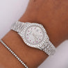 Rolex Platinum DateJust Presidential Watch 15 Carat Diamond 26mm